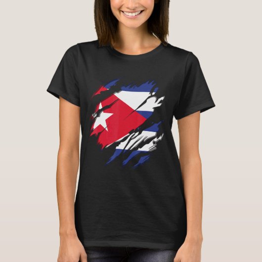 フラッグアイデンティティプライド伝統キューバ Tシャツ (正面)