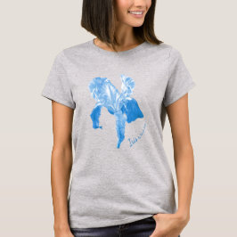フラッグアイリスアートスカイブルーフエTシャツ Tシャツ