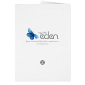 フラッグアイリス植物花素晴らし芸術空白のカード (裏面)