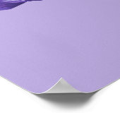 フラッグアイリス（紫と鳩）のポスタープリント ポスター (角)