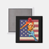 フラッグアメリカンフットボールレトロボールスポーツ愛好家 マグネット (正面/裏面)