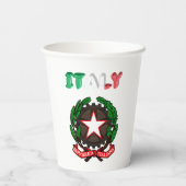 フラッグイタリアンエンブレム紙カップ 紙コップ (裏面)