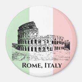 フラッグイタリアンカラーコロッセオデザインマグネット マグネット