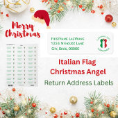 フラッグイタリアンクリスマスエンジェル差出人住所 ラベル