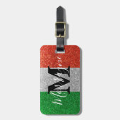 フラッグイタリアングリッターローマヴェネツィアイタリアトラベル ラゲッジタグ (正面縦)