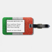 フラッグイタリアングリッターローマヴェネツィアイタリアトラベル ラゲッジタグ (裏面横)