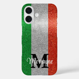 フラッグイタリアングリッターローマヴェネツィアイタリアトラベル iPhone 16ケース