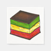 フラッグイタリアンレインボー7層クリスマスクッキー スタンダードカクテルナプキン (正面)