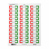 フラッグイタリアンレストラン ラベル (フルシート)