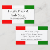 フラッグイタリアンレストラン 名刺 (正面/裏面)