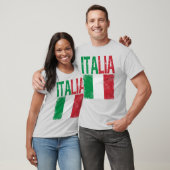 フラッグイタリアンレトロ動揺してルックのイタリア Tシャツ (ユニセックス)
