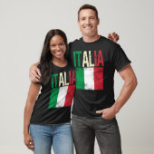 フラッグイタリアンレトロ動揺してルックのイタリア Tシャツ (ユニセックス)