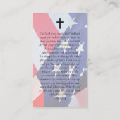 フラッグオーバルフォト軍隊葬儀祈りの言葉カード コーリングカード (裏面)