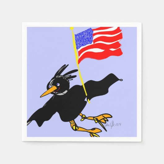 フラッグカクテルナプキンのフライイン スタンダードカクテルナプキン (正面)