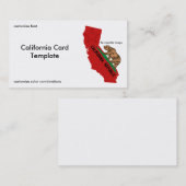 フラッグカリフォルニア州名刺 名刺 (正面/裏面)