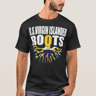 フラッグキャッスル米ヴァージンアイランダールーツ国旗プライドGif Tシャツ