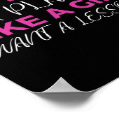 フラッグサッカーおもしろいガール ポスター (角)