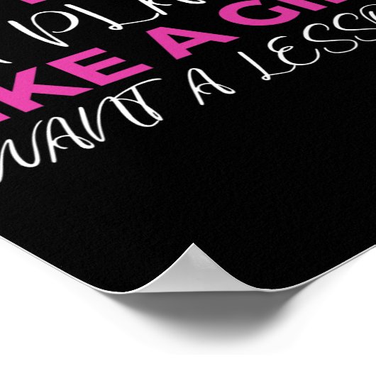 フラッグサッカーおもしろいガール ポスター (角)