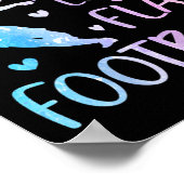 フラッグサッカーことわざSを愛する女おもしろいの子 ポスター (角)