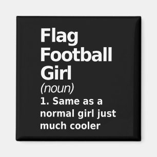 フラッグサッカーガールの定義おもしろいとSy女性 マグネット