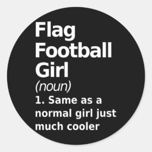 フラッグサッカーガールの定義おもしろいとSy女性 ラウンドシール