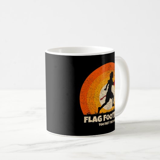 フラッグサッカーガールウィメンズファーストのためにあなた旗足 コーヒーマグカップ (正面右)