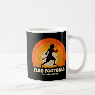 フラッグサッカーガールウィメンズファーストのためにあなた旗足 コーヒーマグカップ
