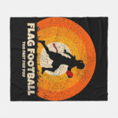 フラッグサッカーガールウィメンズファーストのためにあなた旗足 フリースブランケット (正面(横))