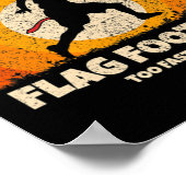 フラッグサッカーガールウィメンズファーストのためにあなた旗足 ポスター (角)