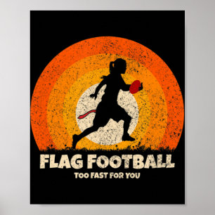 フラッグサッカーガールウィメンズファーストのためにあなた旗足 ポスター