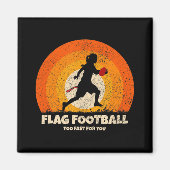 フラッグサッカーガールウィメンズファーストのためにあなた旗足 マグネット (正面)