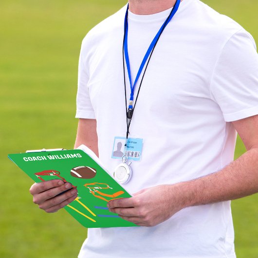 フラッグサッカーコーチパーソナライズされた クリップボード