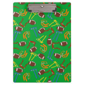 フラッグサッカーコーチパーソナライズされた クリップボード (正面)