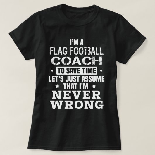 フラッグサッカーコーチ Tシャツ (デザイン正面)