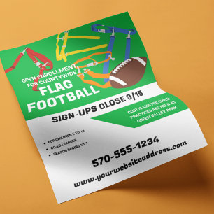 フラッグサッカーリーグのカスタマイズ チラシ