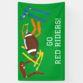 フラッグサッカー宴会シーズンの終わりパーティー 横断幕 (縦)