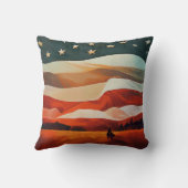 フラッグサンセットに搭乗するカウボーイ クッション (裏面)