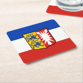 フラッグシュレスウィヒ – ホルシュタイン広場紙コースター スクエアペーパーコースター (アングル)