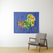 フラッグスアートワークタペストリーとアフリカの地図 タペストリー (インサイチュ(横))