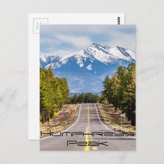 フラッグスタッフの近くのアリゾナのハンフリーのピーク山 ポストカード (正面/裏面)