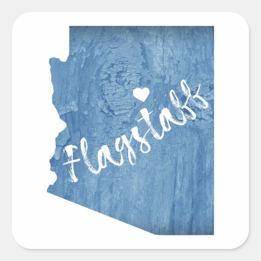 フラッグスタッフアリゾナ木目 スクエアシール (正面)