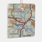 フラッグスタッフクリスマスオーナメントとヴィンテージマップ セラミックオーナメント (右)
