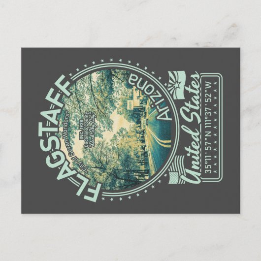 フラッグスタッフシティ – アリゾナ州 ポストカード (正面)