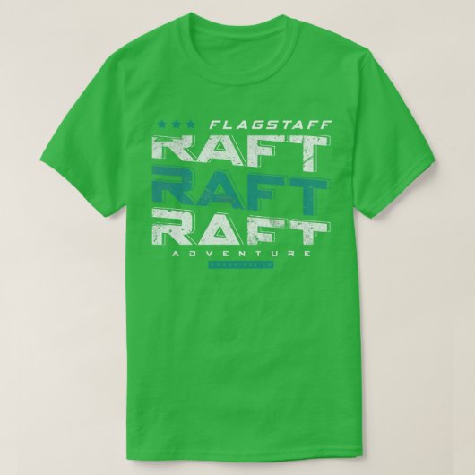 フラッグスタッフ川ラフティング Tシャツ (デザイン正面)