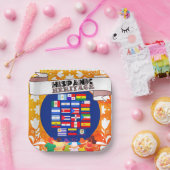 フラッグスヒスパニック伝統月学園お祝い ペーパープレート (パーティー)