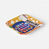 フラッグスヒスパニック伝統月学園お祝い ペーパープレート (傾斜あり)