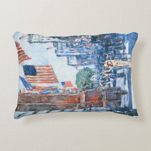 フラッグスフィフスアベニューバイチルドハサムヴィンテージアート アクセントクッション (正面)