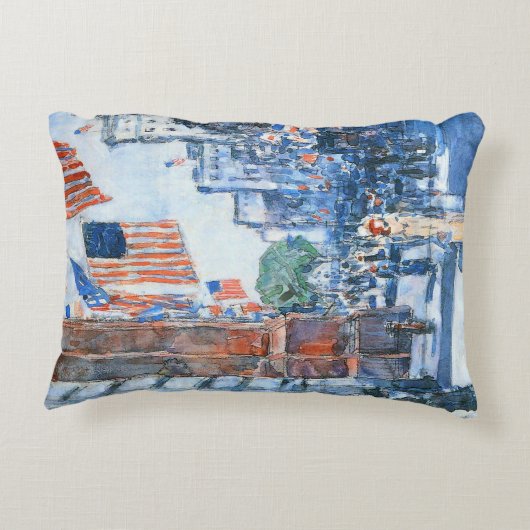 フラッグスフィフスアベニューバイチルドハサムヴィンテージアート アクセントクッション (裏面)