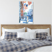 フラッグスフィフスアベニューバイチルドハサムヴィンテージアート キャンバスプリント (インサイチュ (寝室))