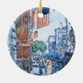 フラッグスフィフスアベニューバイチルドハサムヴィンテージアート セラミックオーナメント (裏面)